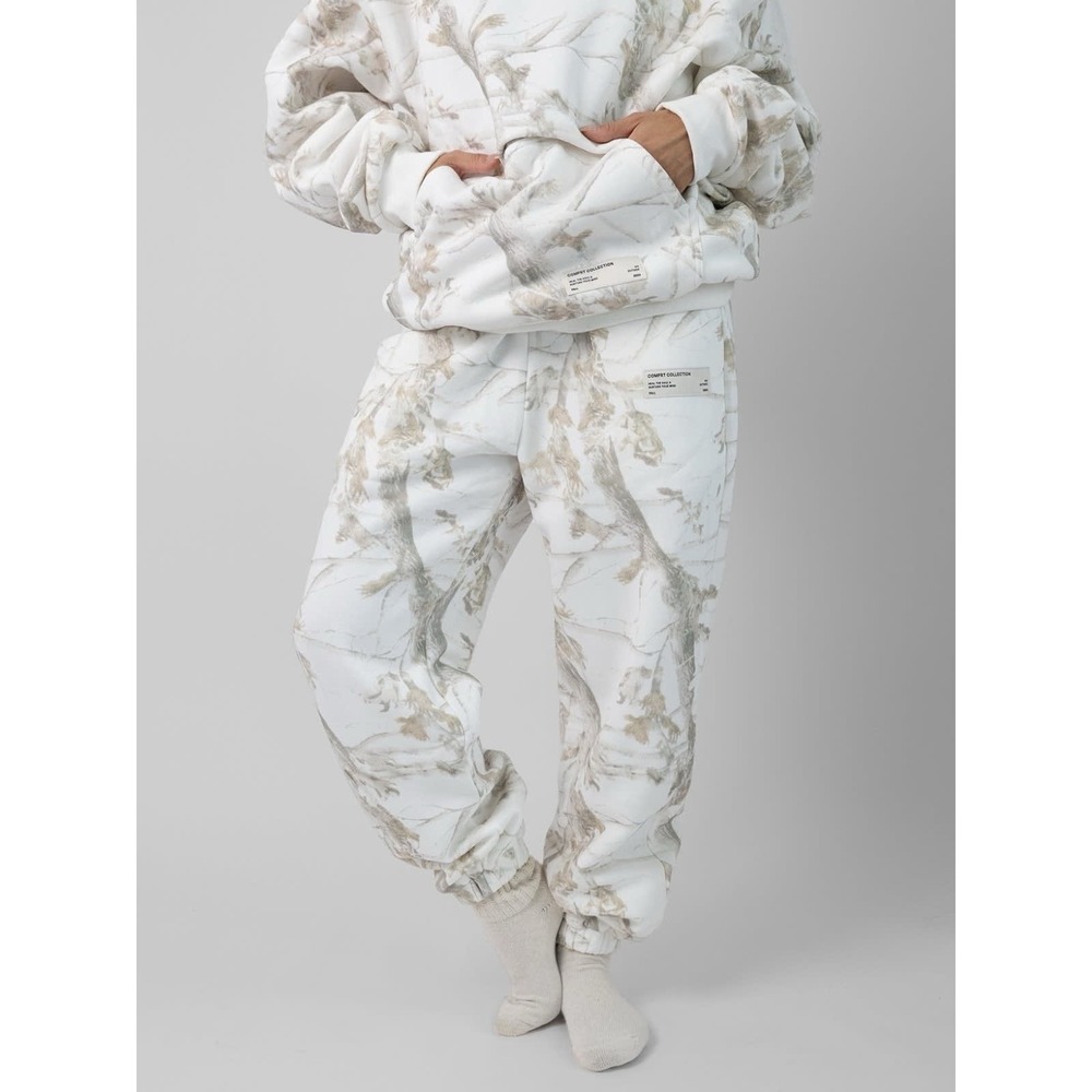 Comfrt Limited Edition White Oak Camo Sweatpants Sz S Cozy Fleece Joggers Unisex